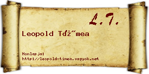 Leopold Tímea névjegykártya